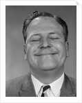 Portrait man close-up head eyes closed smiling big sweet smile by Anonymous