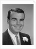Smiling young man formal attire boutonniere in lapel bridegroom groom by Anonymous