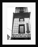 Ew york city times square thermometer sign showing results of war loan drive by Anonymous