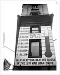 Ew york city times square thermometer sign showing results of war loan drive by Anonymous