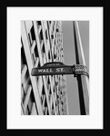 Wall street sign by Anonymous