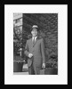 Portrait businessman wearing hat suit holding briefcase by Anonymous
