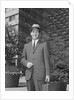 Portrait businessman wearing hat suit holding briefcase by Anonymous