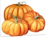 A picture of three pumpkins by Anonymous