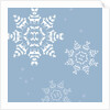 Snowflakes formed by silhouettes of animals by Anonymous