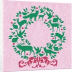 A wreath shaped by silhouettes of animals by Anonymous