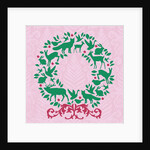 A wreath shaped by silhouettes of animals by Anonymous