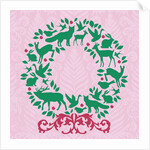 A wreath shaped by silhouettes of animals by Anonymous