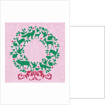 A wreath shaped by silhouettes of animals by Anonymous