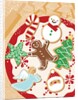 An illustration of Christmas themes cookies by Anonymous