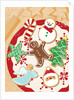 An illustration of Christmas themes cookies by Anonymous