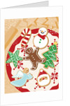 An illustration of Christmas themes cookies by Anonymous