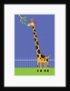 A giraffe about to eat leaves on a tree by Anonymous