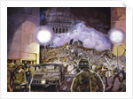 Rescue workers at World Trader Center site by Anonymous