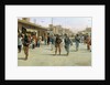 Troops patrolling market in Iraq by Anonymous