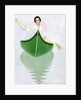 Woman paddling canoe by Anonymous