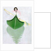 Woman paddling canoe by Anonymous