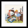 Boy and girl getting ready for school by Anonymous