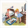Boy and girl getting ready for school by Anonymous