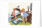 Boy and girl getting ready for school by Anonymous