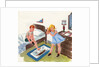 Boy and girl getting ready for school by Anonymous