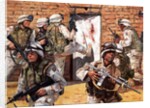 American Guardsmen raiding insurgent stronghold by Anonymous