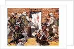 American Guardsmen raiding insurgent stronghold by Anonymous