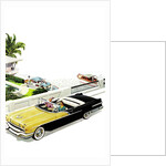 1950s couple in convertible by Anonymous