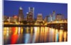 Portland, Oregon and Willamette River at dawn by Anonymous