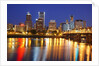 Portland, Oregon and Willamette River at dawn by Anonymous