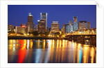 Portland, Oregon and Willamette River at dawn by Anonymous