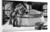 Brewer adding hops to boiling beer in an American brewery by Anonymous