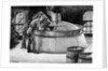 Brewer adding hops to boiling beer in an American brewery by Anonymous
