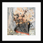 Russian ship sunk by Japanese torpedo during Russo-Japanese War by Anonymous