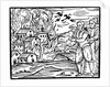 Witches destroying a house by fire by Anonymous