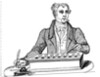 Clerk using a Pascal adding machine by Anonymous
