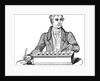 Clerk using a Pascal adding machine by Anonymous