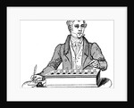 Clerk using a Pascal adding machine by Anonymous