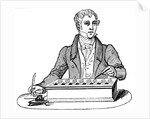 Clerk using a Pascal adding machine by Anonymous