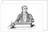 Clerk using a Pascal adding machine by Anonymous