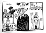 Mother Shipton prophesying the death of Cardinal Wolsey by Anonymous