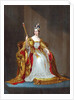 Queen Victoria on her throne by Anonymous
