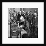 Alexander Graham Bell making telephone call by Anonymous