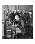 Alexander Graham Bell making telephone call by Anonymous