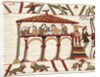 Detail of Harold II and companions feasting from The Bayeux Tapestry by Anonymous