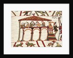 Detail of Harold II and companions feasting from The Bayeux Tapestry by Anonymous