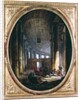 Interior of the colonnade of St. Peter's, Rome, at the time of the Conclave of 1769 by Anonymous