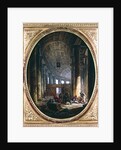 Interior of the colonnade of St. Peter's, Rome, at the time of the Conclave of 1769 by Anonymous
