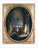 Interior of the colonnade of St. Peter's, Rome, at the time of the Conclave of 1769 by Anonymous