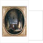 Interior of the colonnade of St. Peter's, Rome, at the time of the Conclave of 1769 by Anonymous